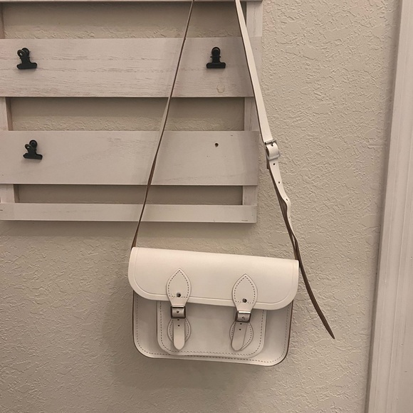 Cambridge Satchel Company White Leather Crossbody Satchel - Picture 7 of 9